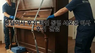 용달이사 후기 확인: 통영 서호동 이사 후기 & 꿀팁!